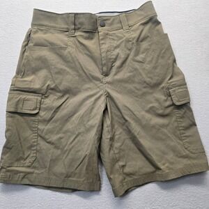 Orvis Mens Cargo Shorts Olive Green Stretch Outdoor Hiking Fishing Size 32